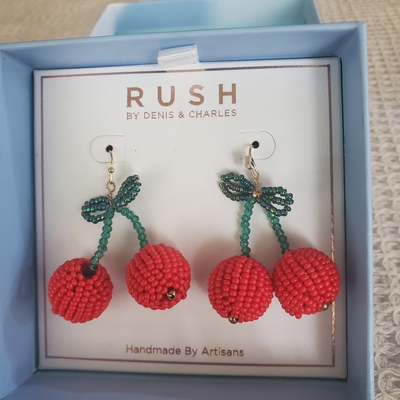 Rush by Denis & Charles Cherry Earrings - Picture 2 of 3